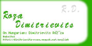 roza dimitrievits business card